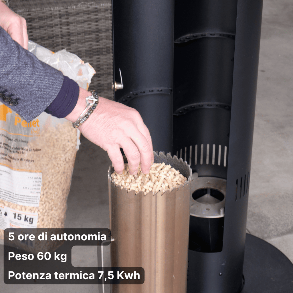 Romolo - Fungo riscaldante a pellet