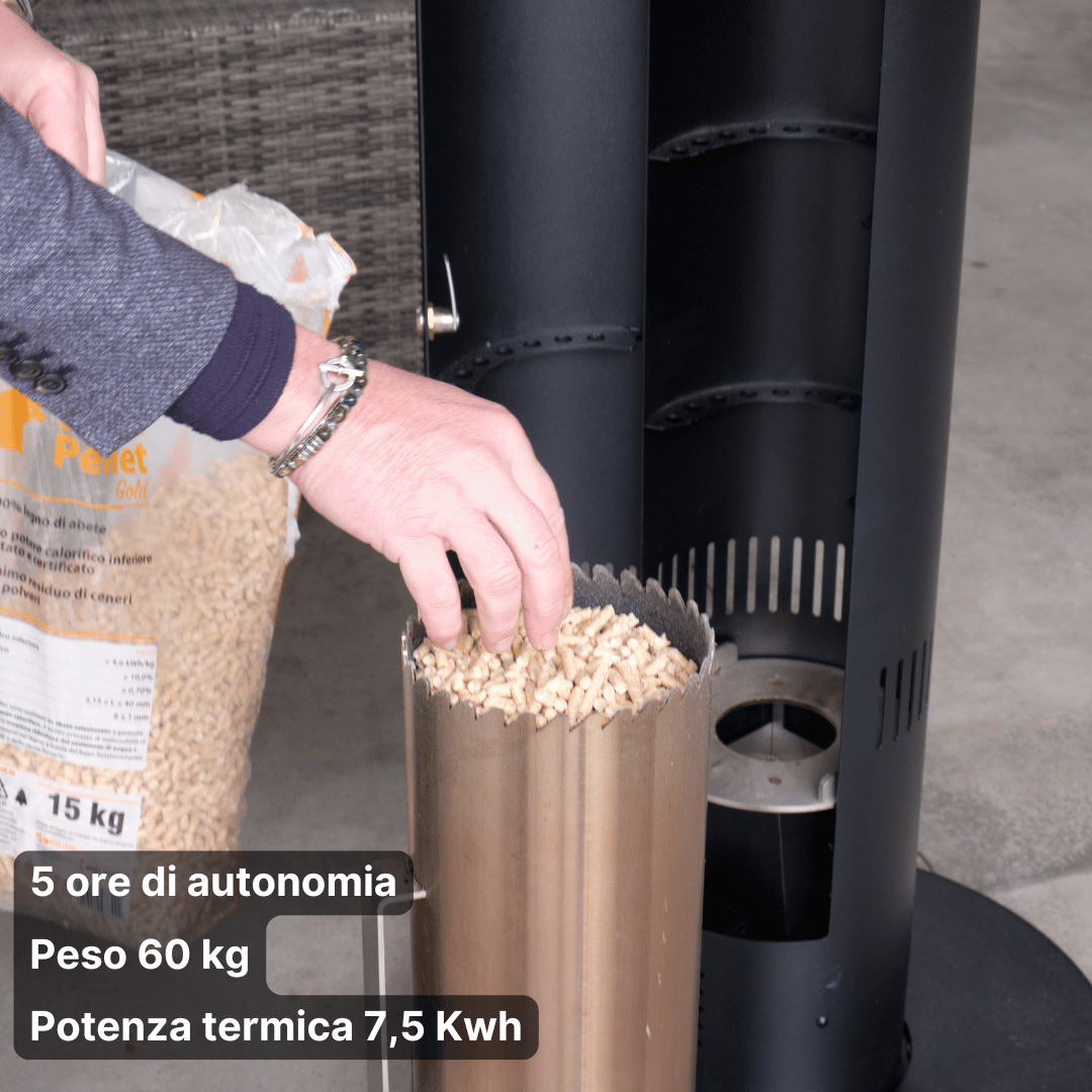 Romolo - Fungo riscaldante a pellet