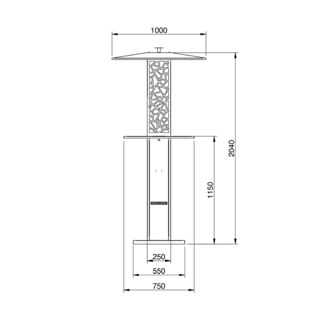 Tavolo in legno – 850x850 mm