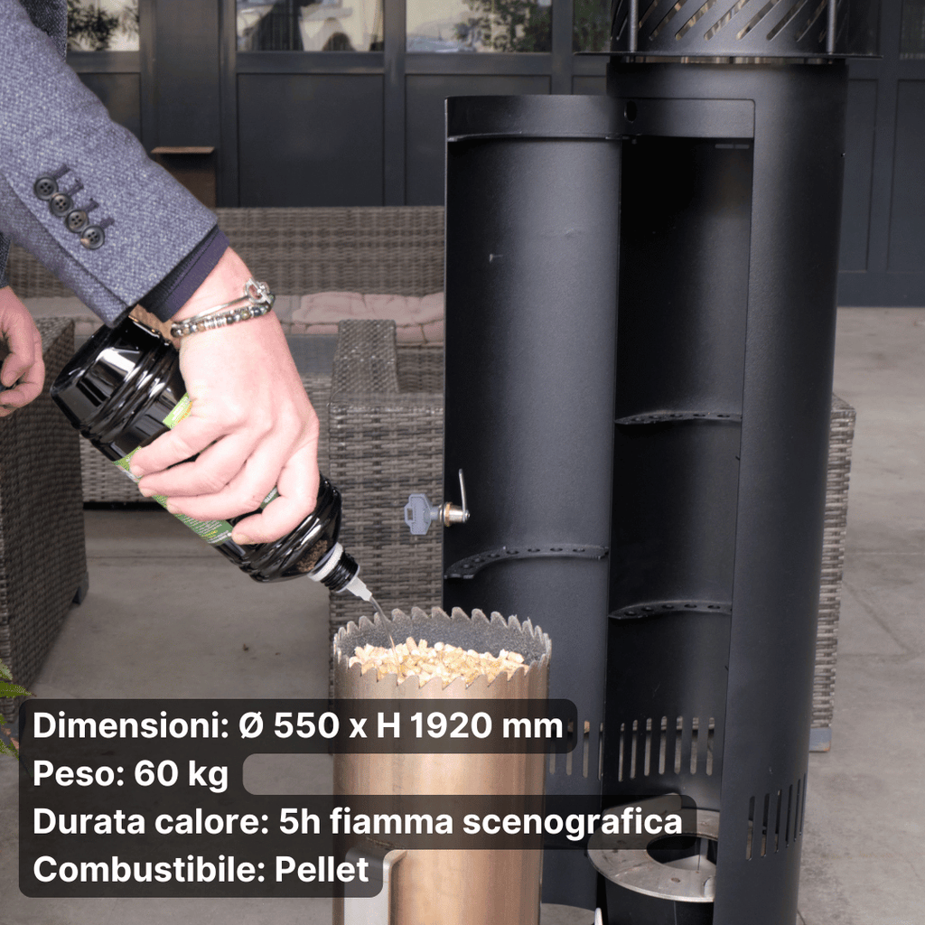 Romolo - Fungo riscaldante a pellet