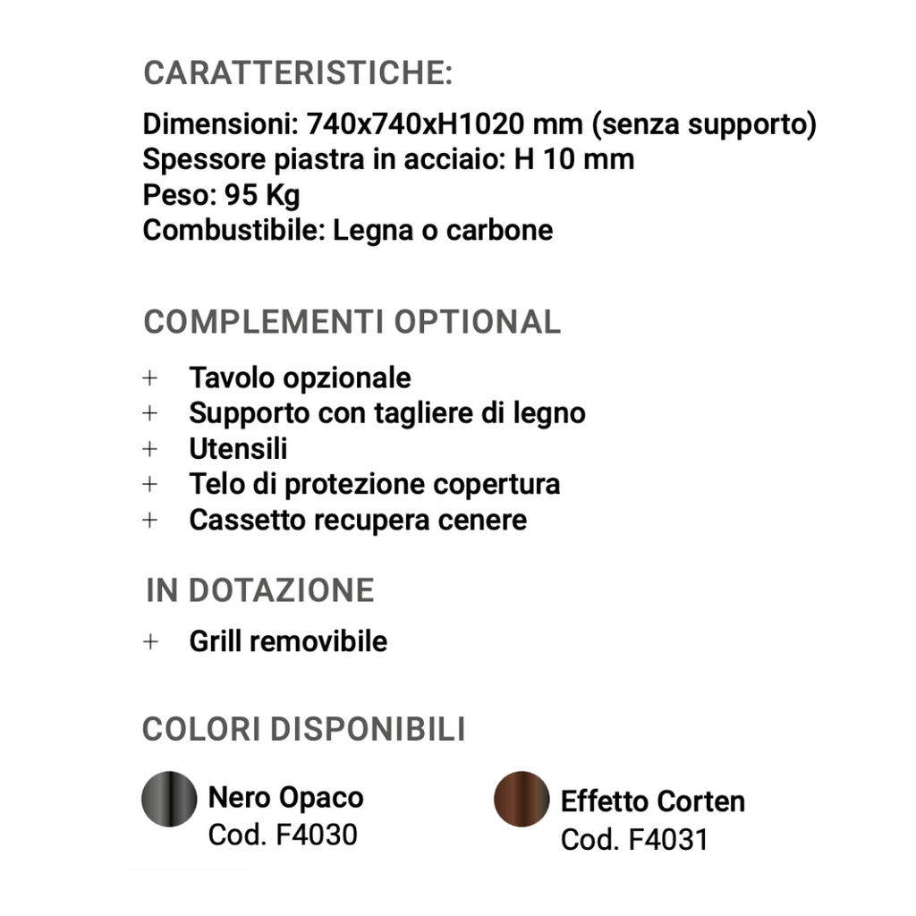Vitruvio - Barbecue a legna
