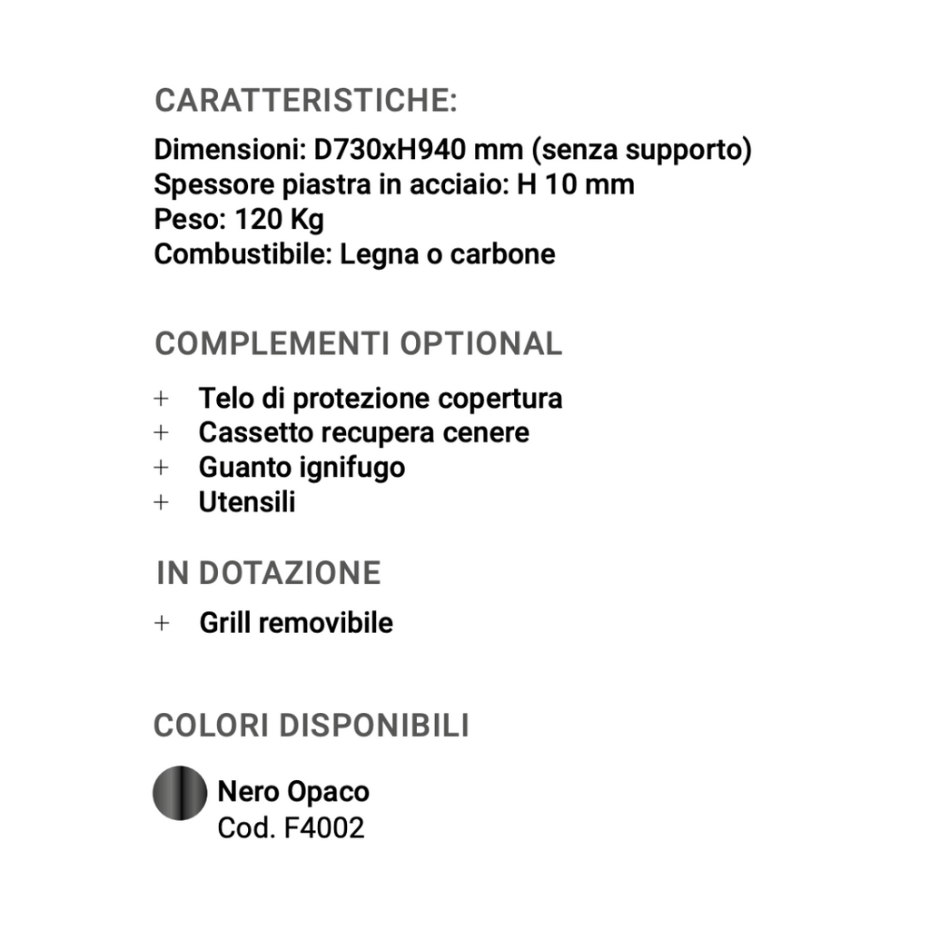 Apollo - Barbecue a legna