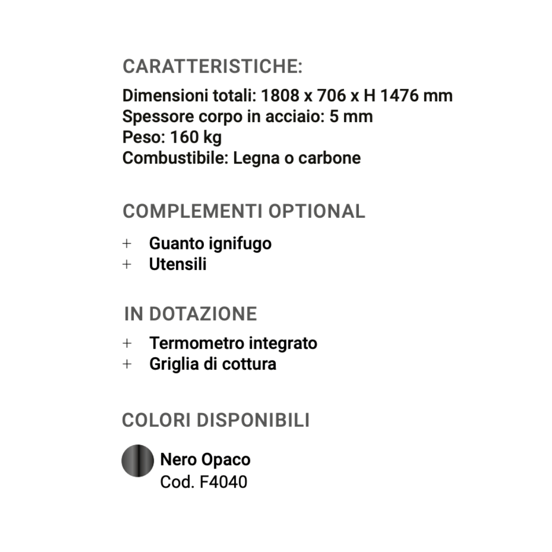 Tiberio - Barbecue a legna